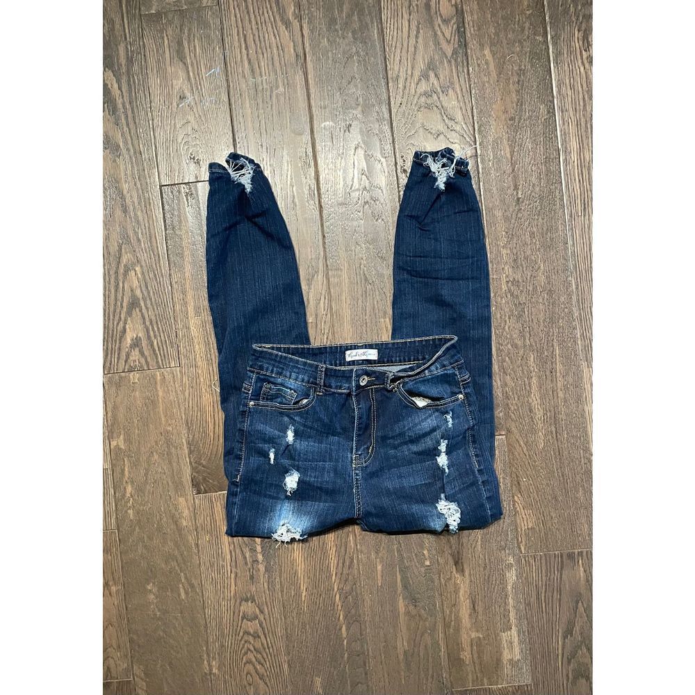 Thread & Others Distressed Skinny Mid Rise Jeans